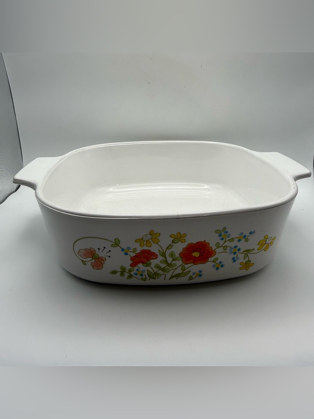 Vintage Cottagecore Corning Ware Wild Flower A-2-B 2 Liter Casserole Dish